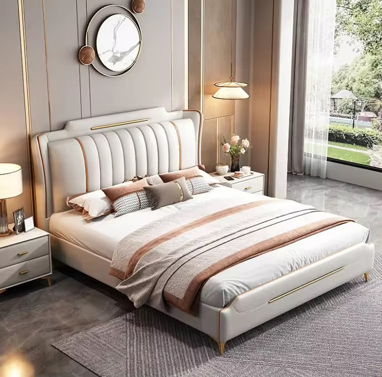 Elegant king size bed frame.